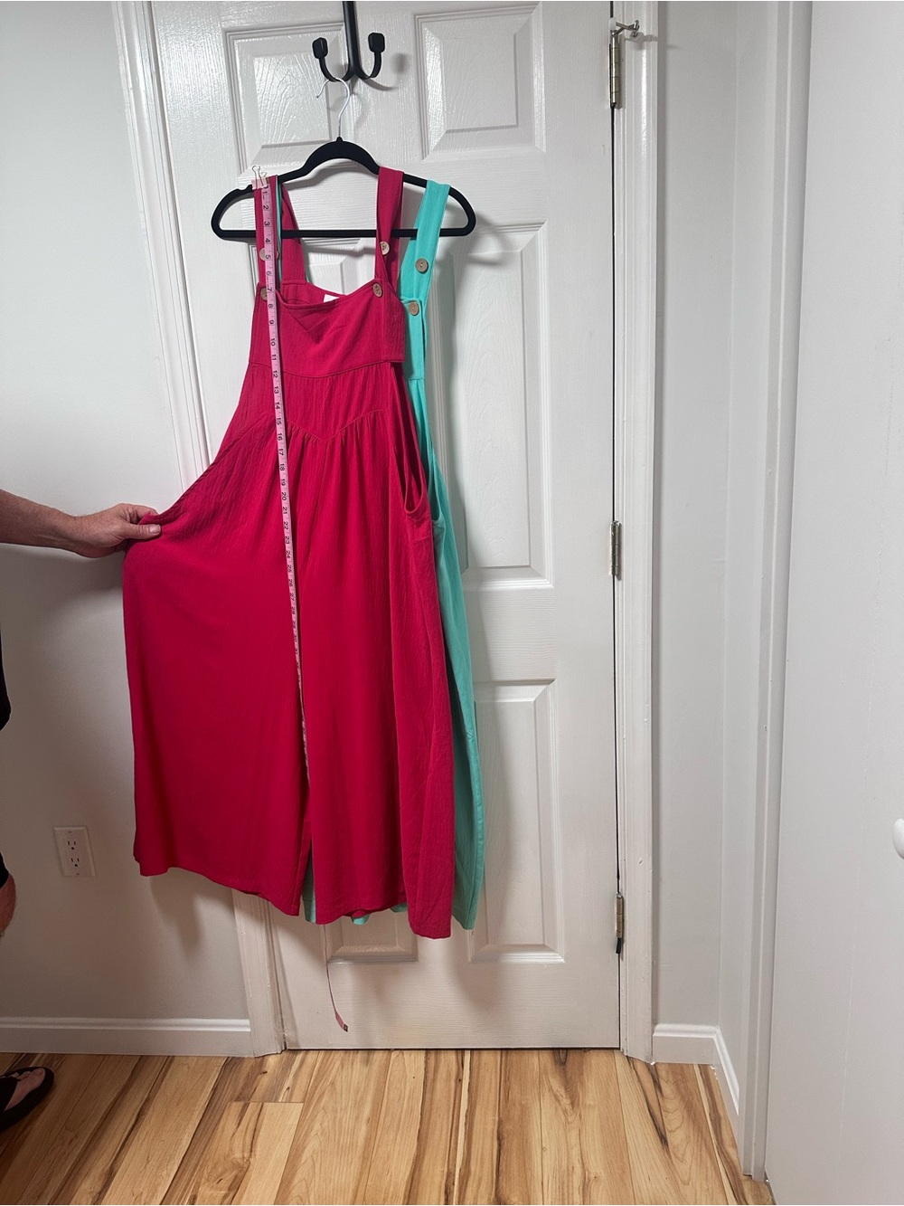 Sleeveless Wide-Leg Pinafore Jumpsuit - Fuchsia / Pink set